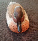 Hand Carved Vintage Nettion Carolinense Green Winged Teal Drake By Don Zueg 1979