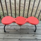 Ikea Ps Eva   Peter Moritz Vintage Red Tubular Bench With Storage 38 5x14x12   