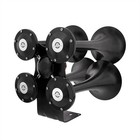 United Pacific 46158 Air Horn Trumpet Black  4 Trumpets  Competition Series  Wit