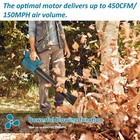 Cordless Leaf Blower For Makita 18v Battery Electric Air Blower W 2 Battery 