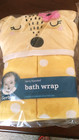 Gerber Baby Terry Hooded Bath Wrap Towel Yellow Bear fox 22  X 33  Brand New Nwt