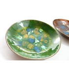 Vintage Copper Enamel Dish Unsigned