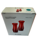 Turquoise Le Creuset Salt Pepper Shakers Set Stoneware 4 Oz Tall Caribbean Blue