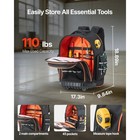 Rolling Tool Backpack 45 Pockets Heavy Duty Roller Tool Bag On Wheels