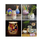100 Pieces Bulk Mosaic Tiles Assorted Color Opaque 100g  Purple Series