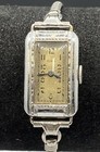 Vintage Elgin Art Deco Rectangular Base Metal Mechanical Women s Watch 5 