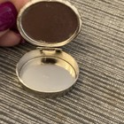 Vintage Italy Engraved Silver Tone Oval Pill Box Trinket Box