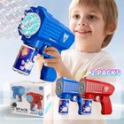 Bubble Gun 2 Pack With Led automatic Bubble Machine For Kids outdoor Toys Bubble