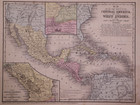 Rare Antique 1857 Map   Central America - West Indies By S  Augustus Mitchell