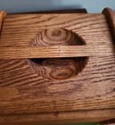 Wooden Recipe Box Vtg 1980s Oak  Soft Touch Oak  Made In Maine By Cornwall Indus