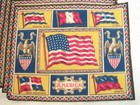 Antique Lot Nos Cigar Felt Squares Us   World Flag America Cuba Quilt Tobacco