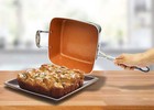 Nonstick Deep Fry Pan 9 5  Square Ceramic Frying Pan Pot 5 6 Quart 