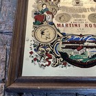 Vintage Martini   Rossi Vermouth Bar Mirror W  Wood Frame 9 25   x 13 5    London