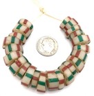 23 Fine Old Venetian Antique Wound Drawn African Glass Trade Beads- 3330