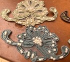 Appliques Embroidered 1 25x3  Flower Beads Hand Sewn 1pc