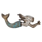 Wood Mermaid Nautical Beach Wall Decor  Rustic Mermaid Wooden Hanging Coastal 