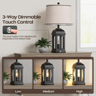 Table Lamp For Living Room  Farmhouse Lamps Set Of 2 With Usb A c And Nightlight