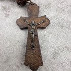 Vintage Wooden Beaded Rosary French Souvenir  96   