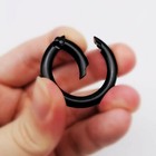 Lot Bulk Black Round Carabiner Key Chain Handbag Buckle Zinc Alloy Spring Buckle