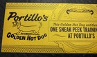 Portillo   s Restaurant Hot Dog Coupon Dachshund Weiner Dog Logo Great Artwork