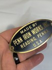 Penn Iron Works Emblem Badge Industrial 4    Equipment Name Plate Reading Pa