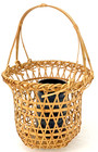 Japanese Antique Bamboo Flower Basket Rustic Japanese D  cor