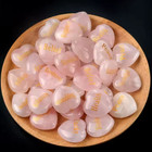 5pcs Rose Quartz Heart Stones Healing Crystal Energy Reiki Home Decor Birthday