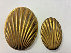 Lot Of 2 Vintage Brass Key Hole Covers Escutcheon W sliding Cover Skeleton Key
