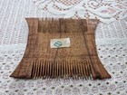 Vintage Handcrafted Wooden Hair Comb - Tribal Ethnic Folk Art Hair Accessory C1