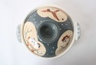 Banko Ware Japanese Pottery Clay Pot Donabe  7 1inch  Snow And Sparrows