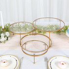 23  3-tier Gold Metal Cupcake Stand With Clear Round Acrylic Plates  Dessert Cak