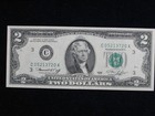 1976 Postmarked Bicentennial Two Dollar Note   Uncirculated    2 First Day Issue