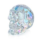 3  Colorful K9 Crystal Human Skull Head Figurine Statue Halloween Home Decor