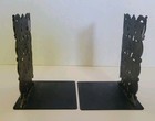 Vintage Judaica Horoscope Chen Hebron Israel Brass   Enamel Bookend Set
