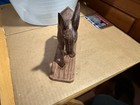 Vintage Wooden Donkey Figurine On Stand Original Old Hand Carved 5 5 h X 5 l