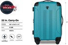 Travelers Club Chicago Hardside Expandable Spinner Luggage  Teal  22  Carry-on