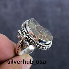Natural Ammonite Fossil Shell 925 Sterling Silver Ring Jewelry All Size Sa-119