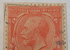 Great Britain Postage   King George V   Red 3    Stamp   Used posted   C 1930 s