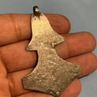 Ancient Viking Silver Pendant Amulet Circa 9th-10th Ad Century