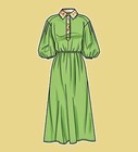 Simplicity Pattern S9888 Shirt Dress Elastic Waist Pockets Plus Size 14-22 Uncut