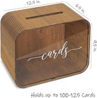 Heather   Willow Wooden Wedding Card Box With Slot   Acrylic Wedding  Graduation