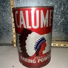 Vintage Calumet Baking Powder Tin     5 Lb Double Acting W  Embossed Lid