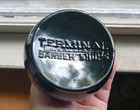 Terminal Barber Shops Blackglass 1900 Hand Blown Barber Bottle With Stopper
