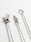 Vintage 925 Sterling Silver Salt Sugar Spoons Llama Twisted 16 Grams Scrap Melt