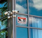 2 Pack Security Video Surveillance Burgler Sticker Decal Warning Sign Camera 10 