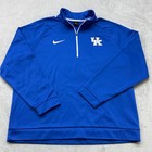 Kentucky Wildcats Nike Quarter Zip Pullover Mens Xxl Blue Dri-fit Performance