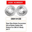 Rear Disc Brake Conversion Kit W  Brake Cables Std Rotors Fit 64-77 Gm A  f-body
