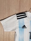 Adidas Argentina Soccer Jersey Kids Size 10 V-neck Lionel Messi Striped