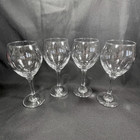 4 Vintage Libbey Classic Wine Glasses  Set Of 4 7 3 4  Tall Durable Glass