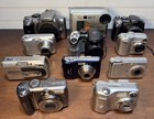 Lot Of 11 Digital Camera Parts repair As-is Canon Nikon Fujifilm